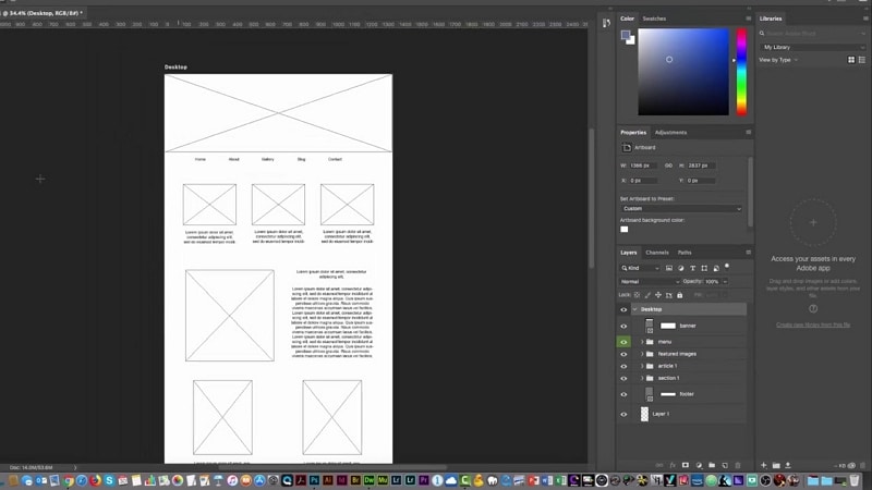 wireframe photoshop