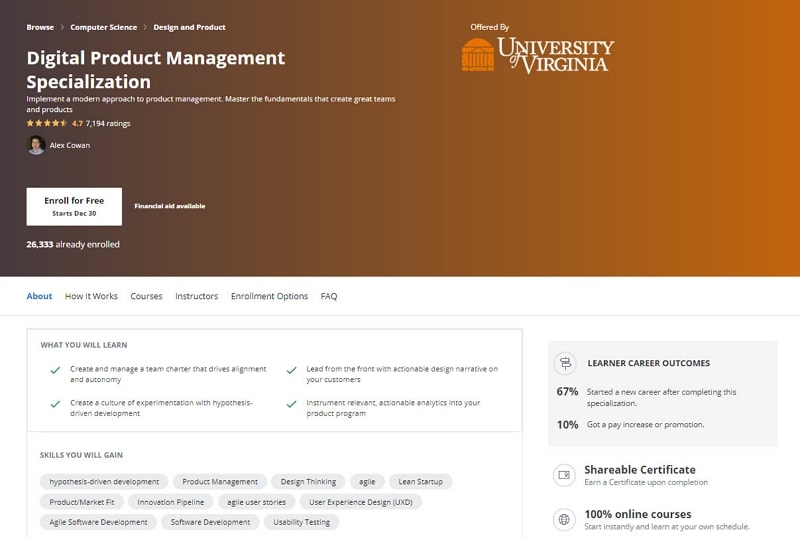 product management online courses