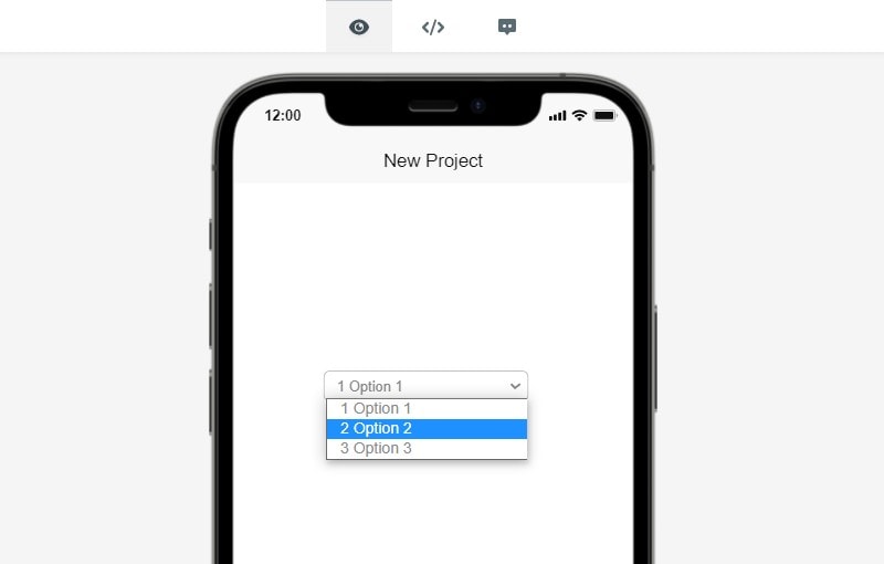 xd drop down menu
