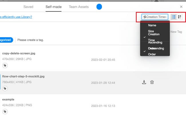 sort image tags