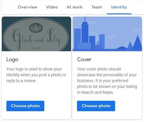 google my business website