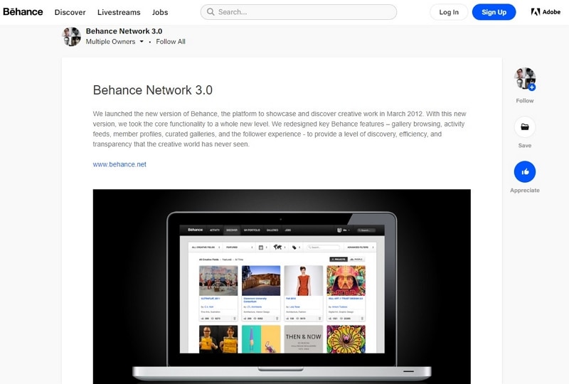behance web design