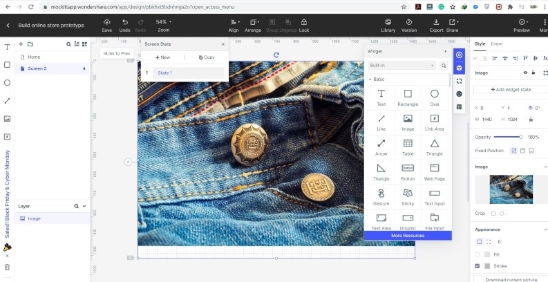 build online store with mockitt