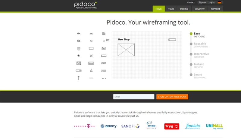 web page wireframe template