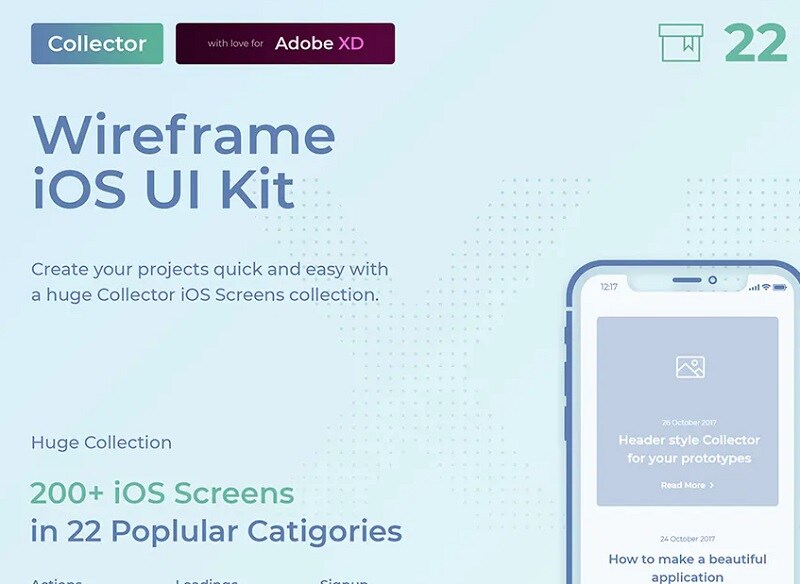 ios wireframe kit psd 