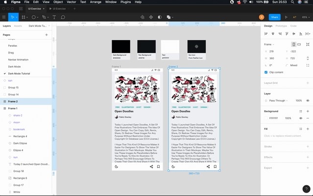 figma dark theme