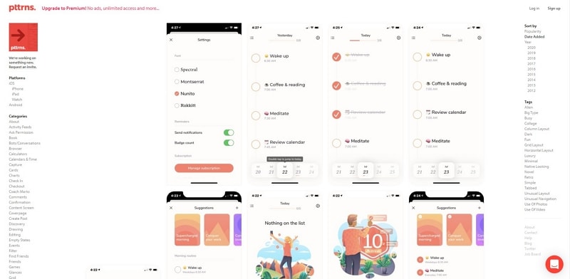 modern web page design