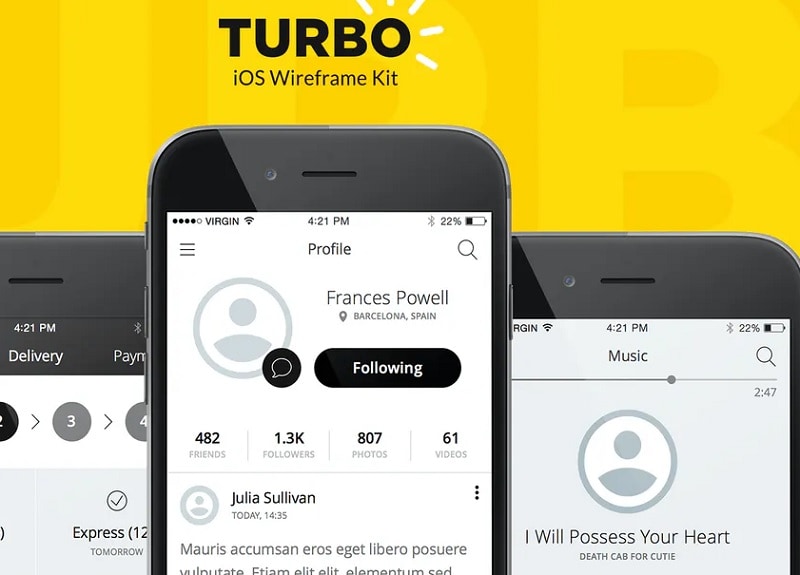 iphone wireframe kit