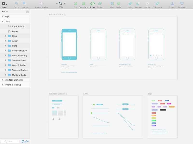 iphone wireframe template printable