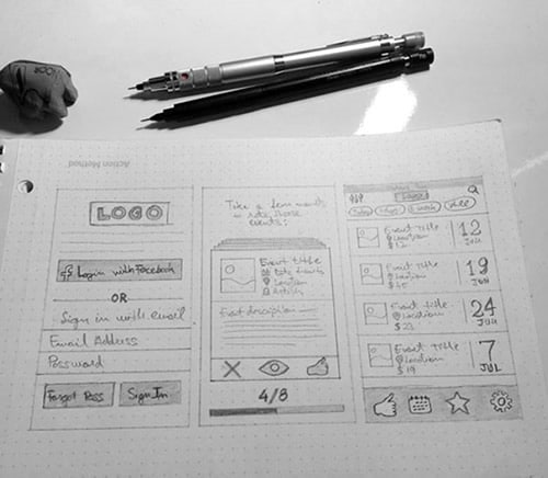 mobile software lo-fi prototype