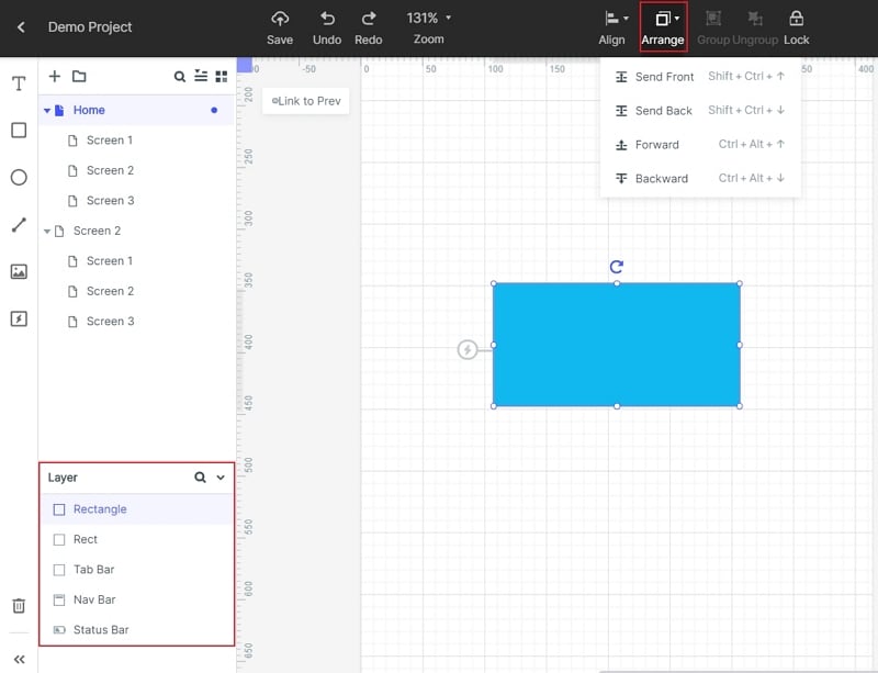 adjust the layer order