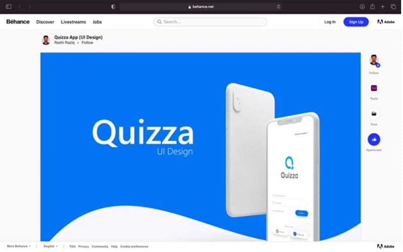 behance app design