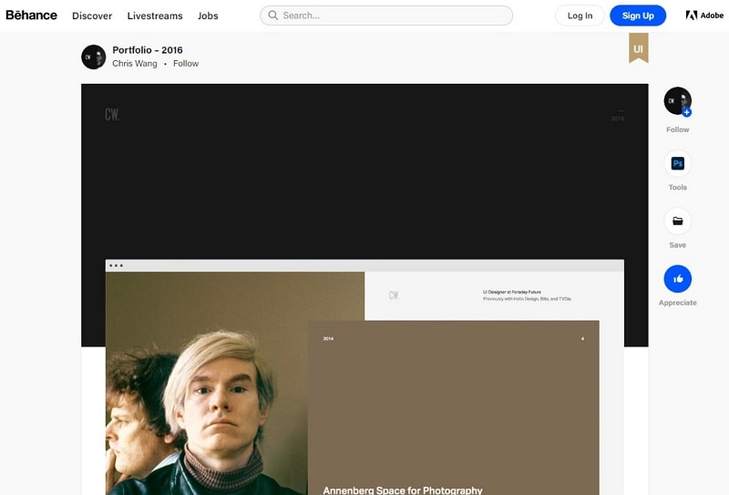 behance web design portfolio