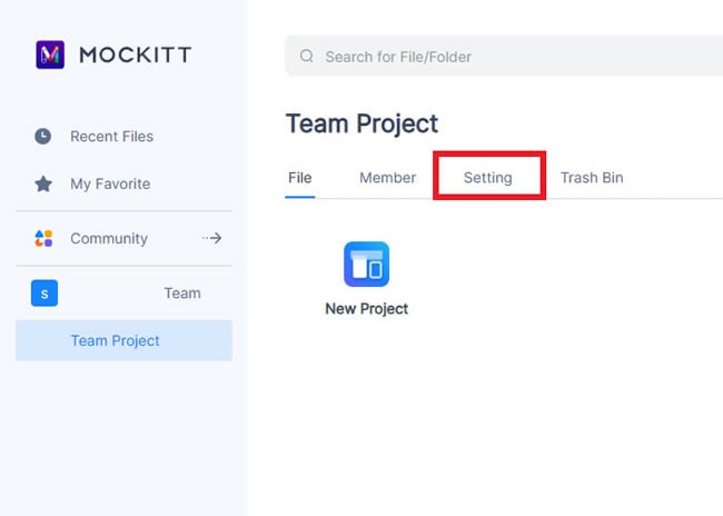 go to project settings