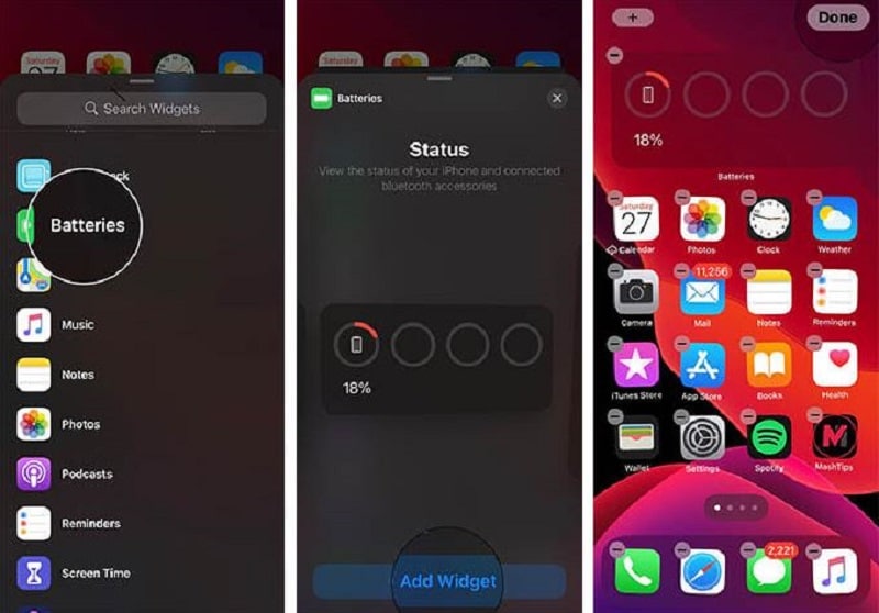 battery widget for iphone