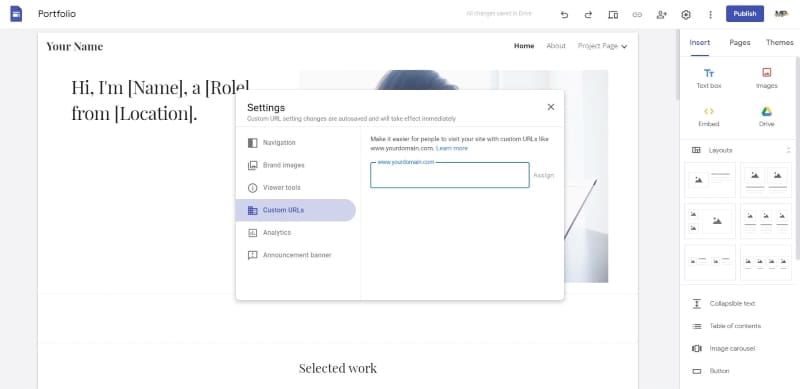 make a website free on google