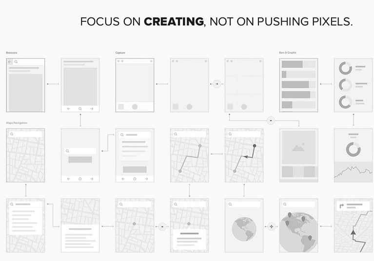 android wireframe sketch template