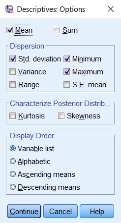 descriptive analysis spss