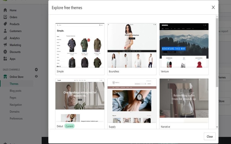 creating an online store for free