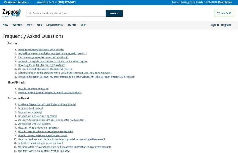 faqs page design