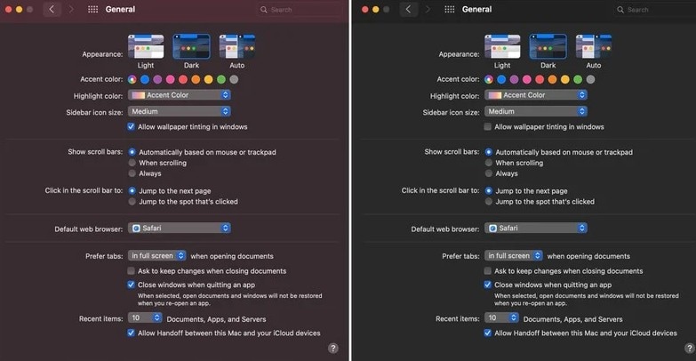 dark mode macos 11