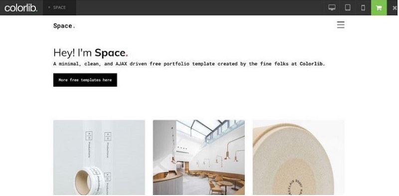 minimalist website template