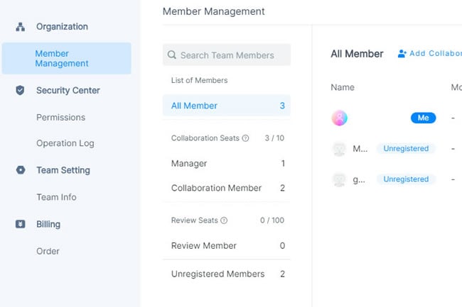 manage enterprise members
