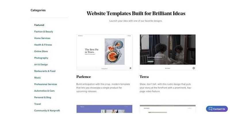 GoDaddy website templates