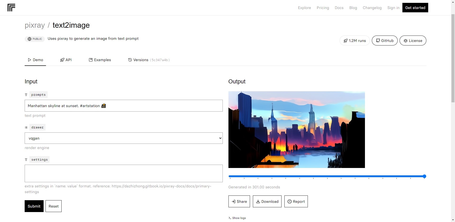 the interface of pixray