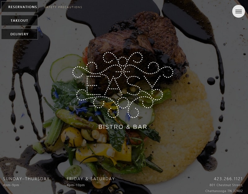 restaurant web page design