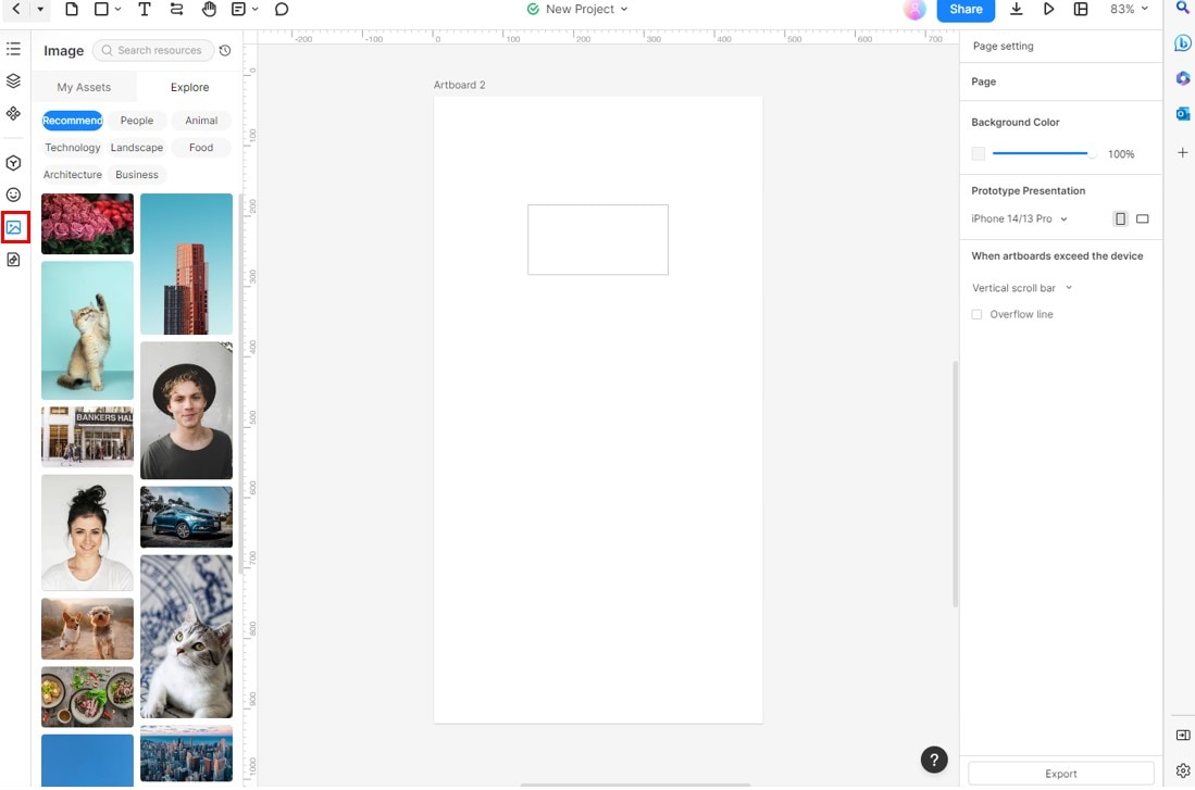 mockitt application add comments interface