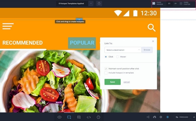 clickable wireframe
