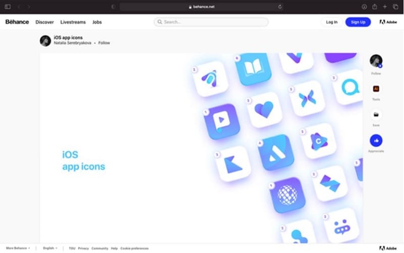 behance icon vector