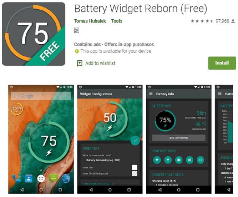 app widget for android