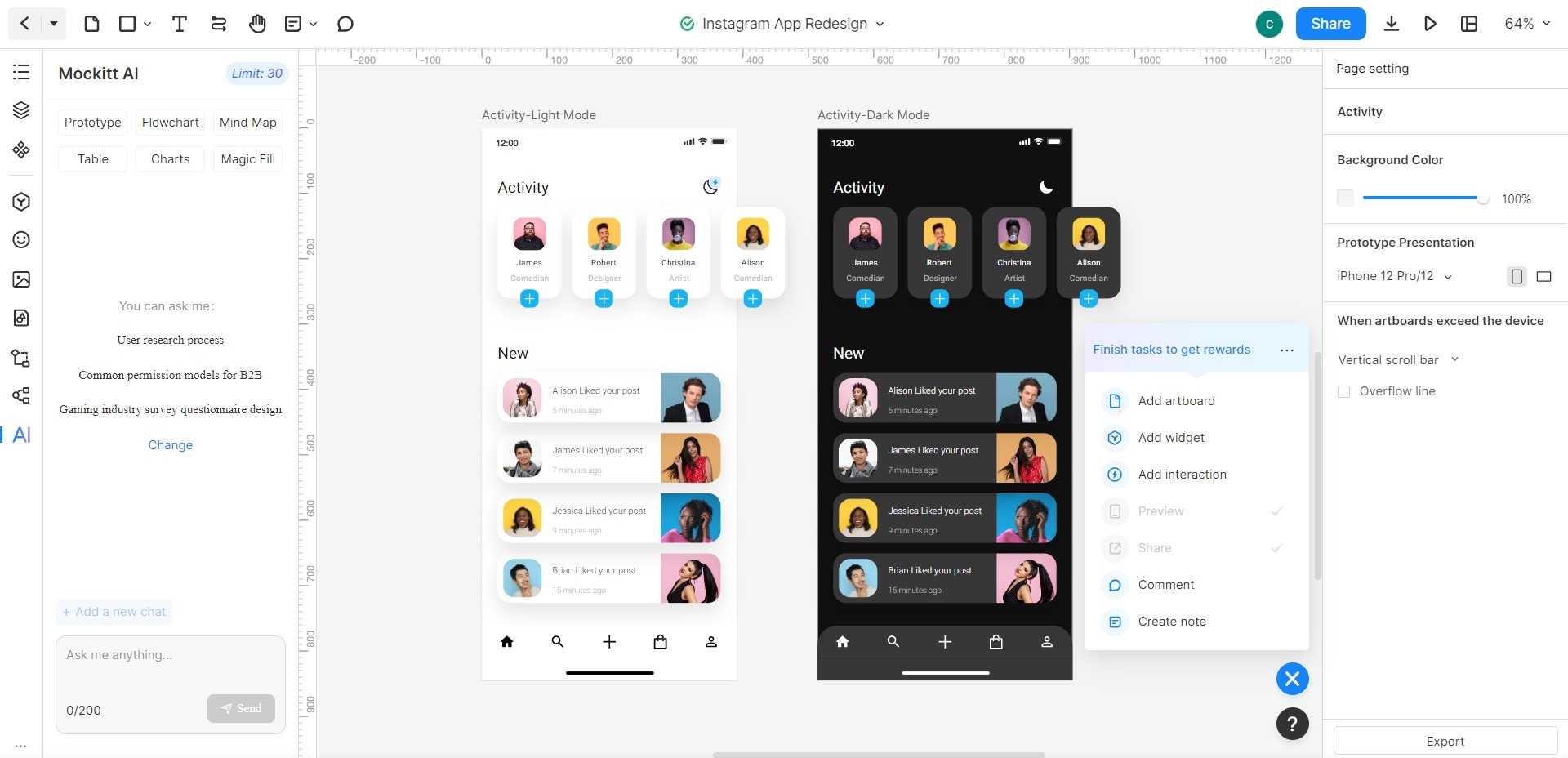 mockitt ai features