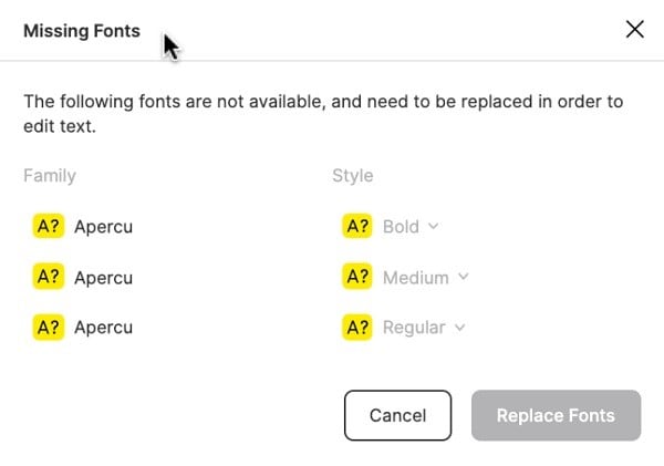 figma missing fonts
