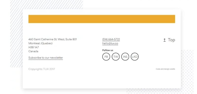 footer design in html and css