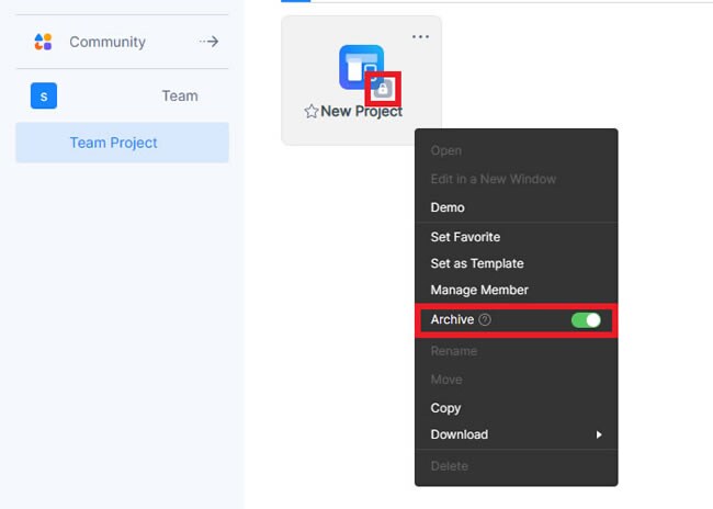 remove project lock