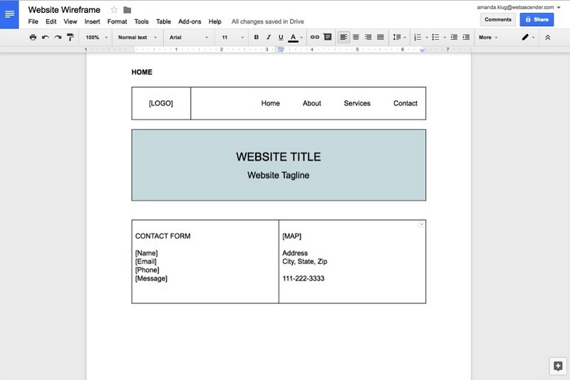 google map wireframe