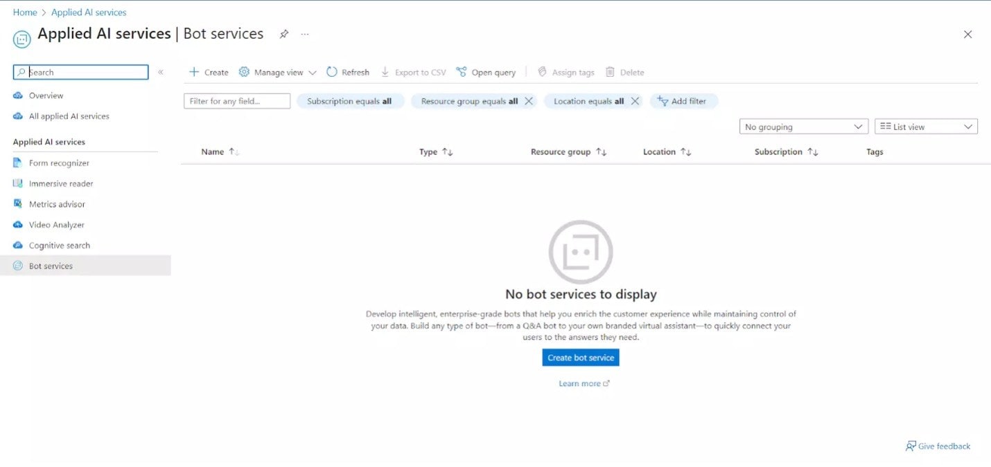 azure bot framework application