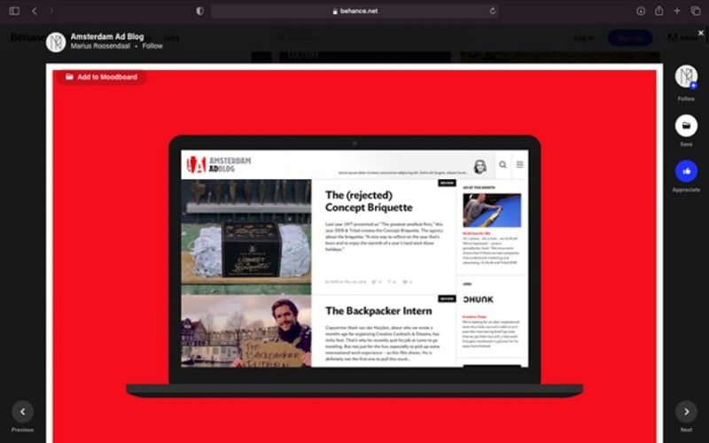 behance web design