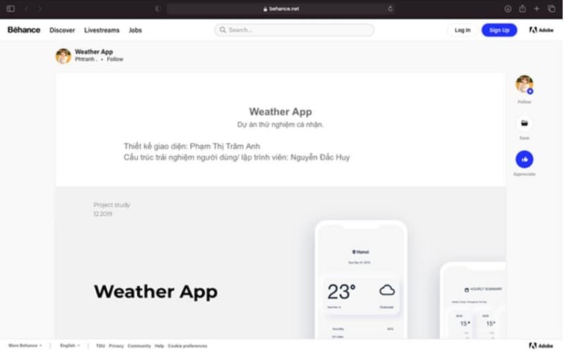 behance app design