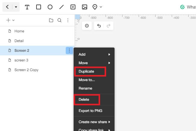 copy delete screen