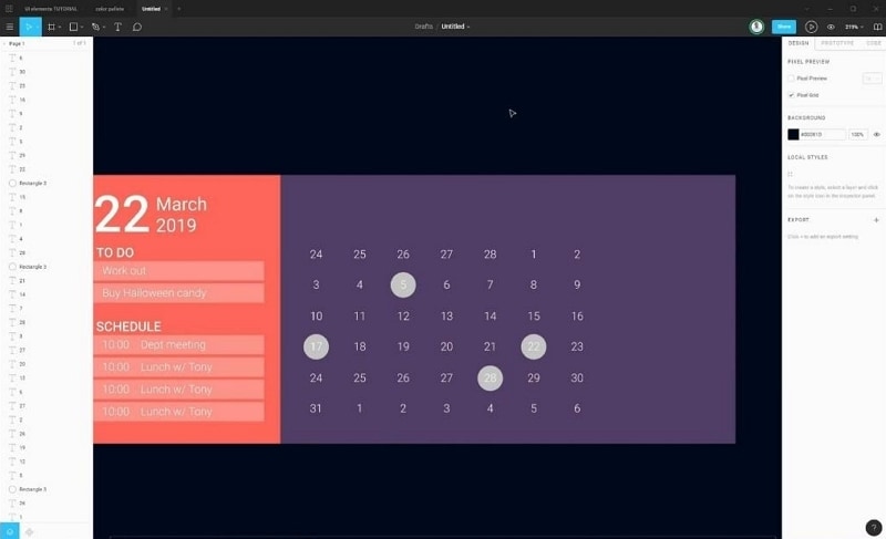 figma calendar
