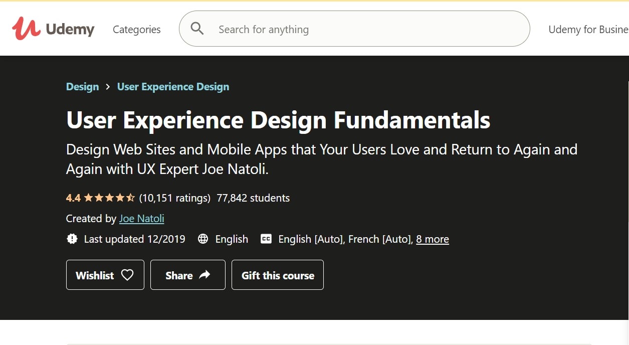 udemy ux