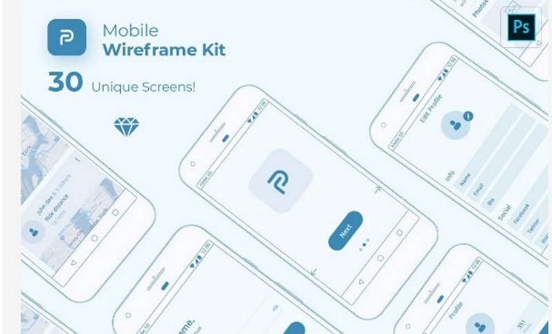 app wireframe template free