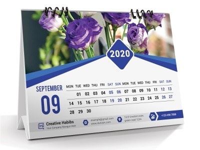 table calendar 2021 design