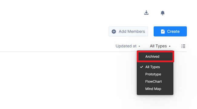 select archived from all types