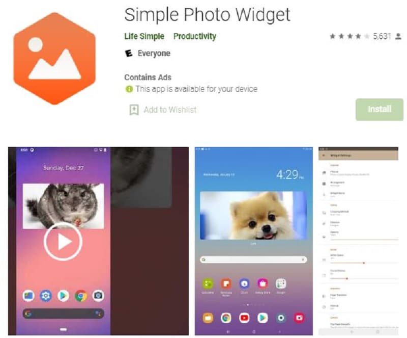 simple photo widget