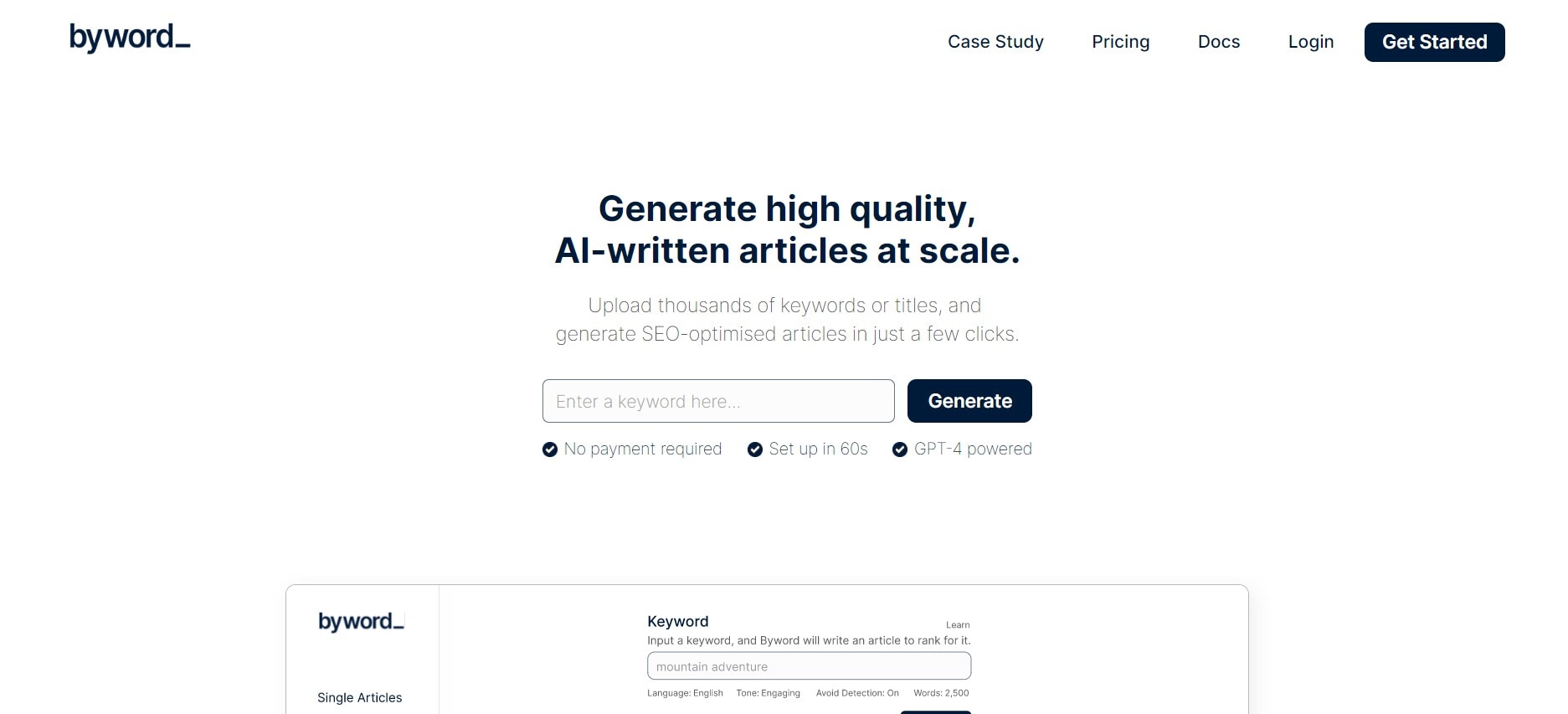 the interface of byword